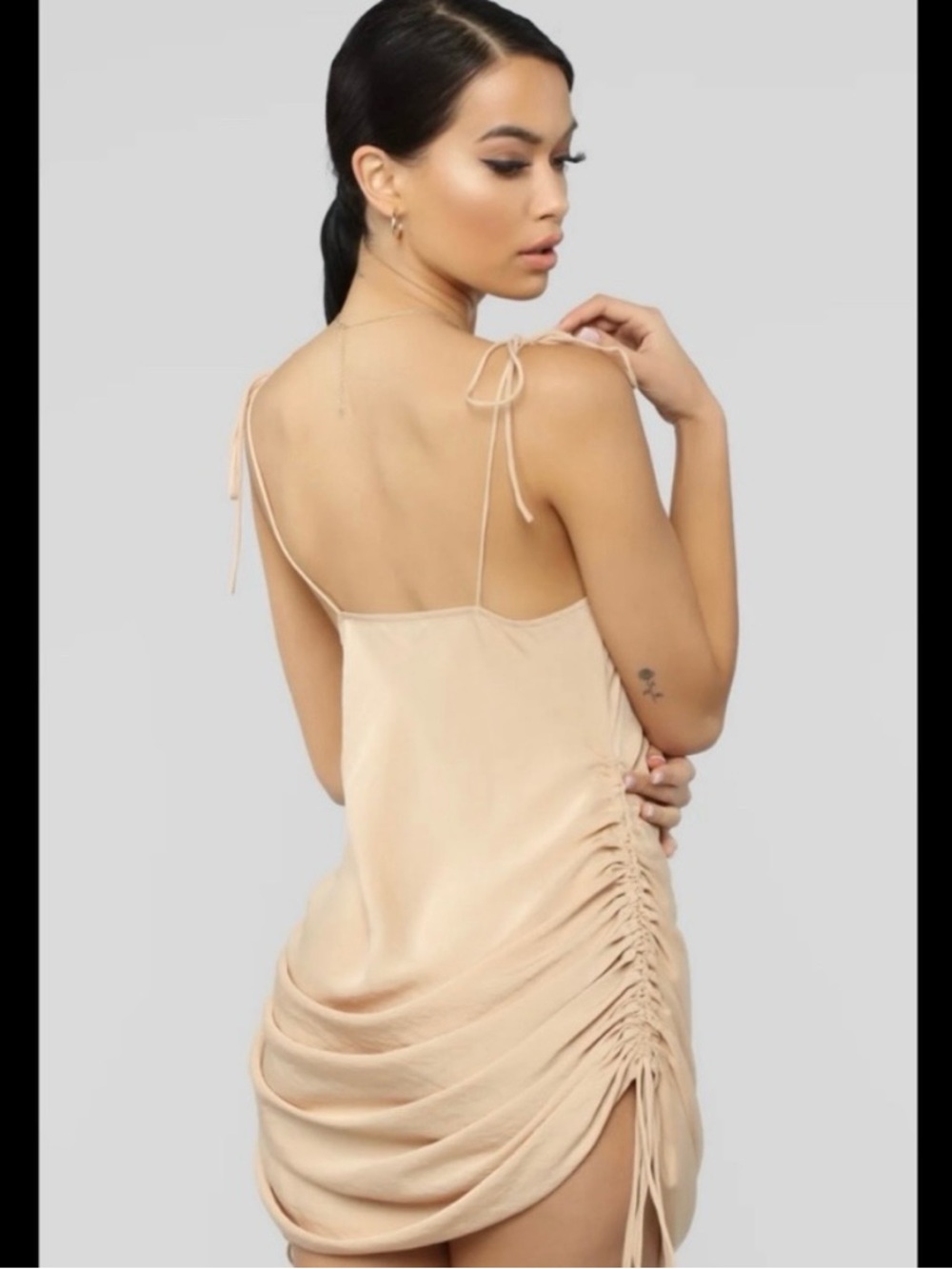 Handle with Caution- DRAMA INCLUDED! Ruched Fashion Nova Dress - Size S